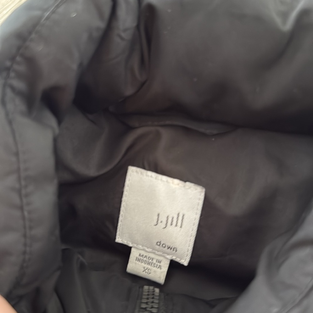 J. Jill Down puffer long jacket size xsmall black - Picture 6 of 8